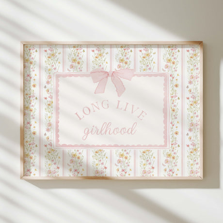 Romantic vintage nursery wall art printable for baby girl room decor