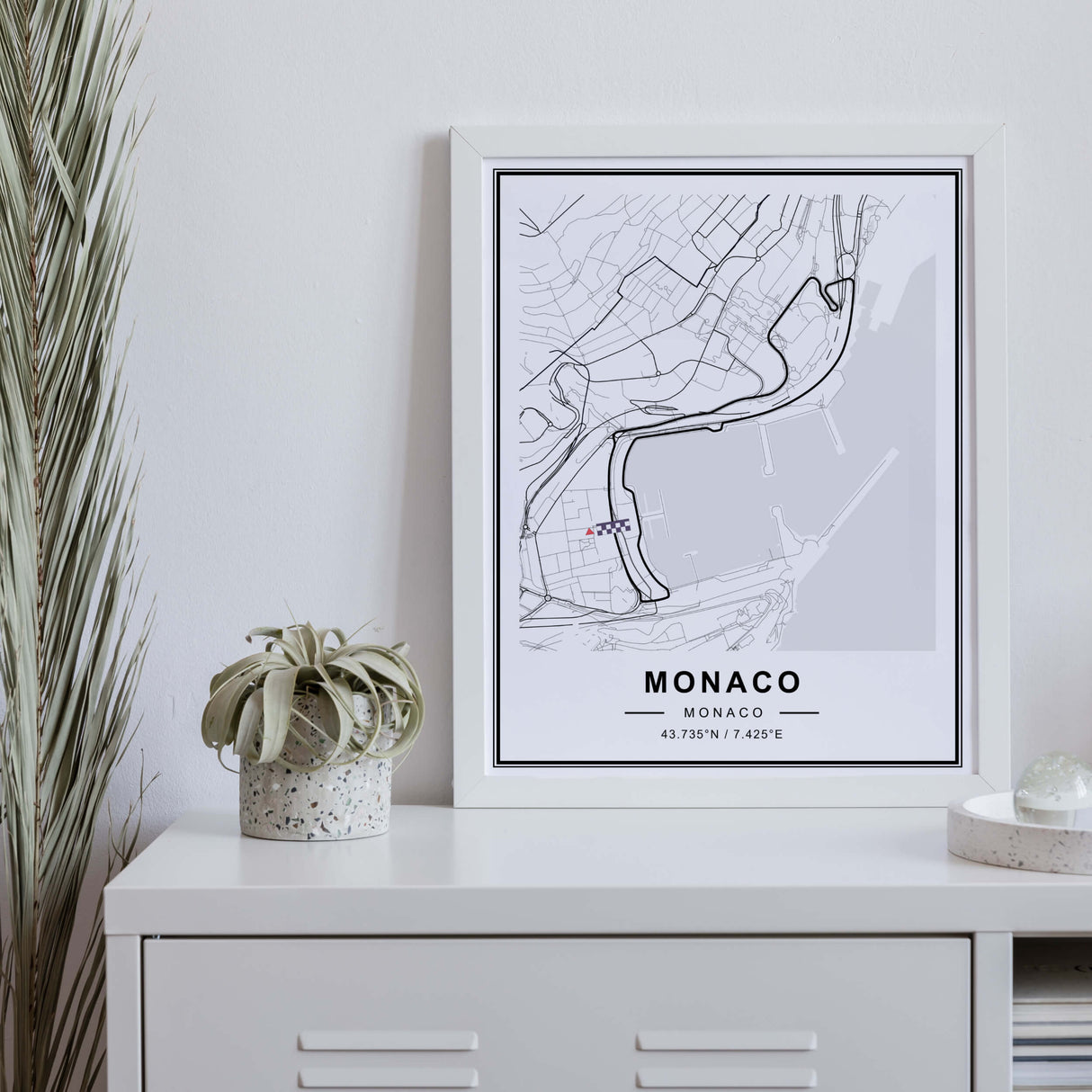 Monaco Formula 1 print for father days and man gift.