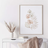 Watercolor pink blush beige white floral print for neutral home decor and beige white wall decor, baby girls nursery decor, girls room decor, pink nursery decor, woman room decor.