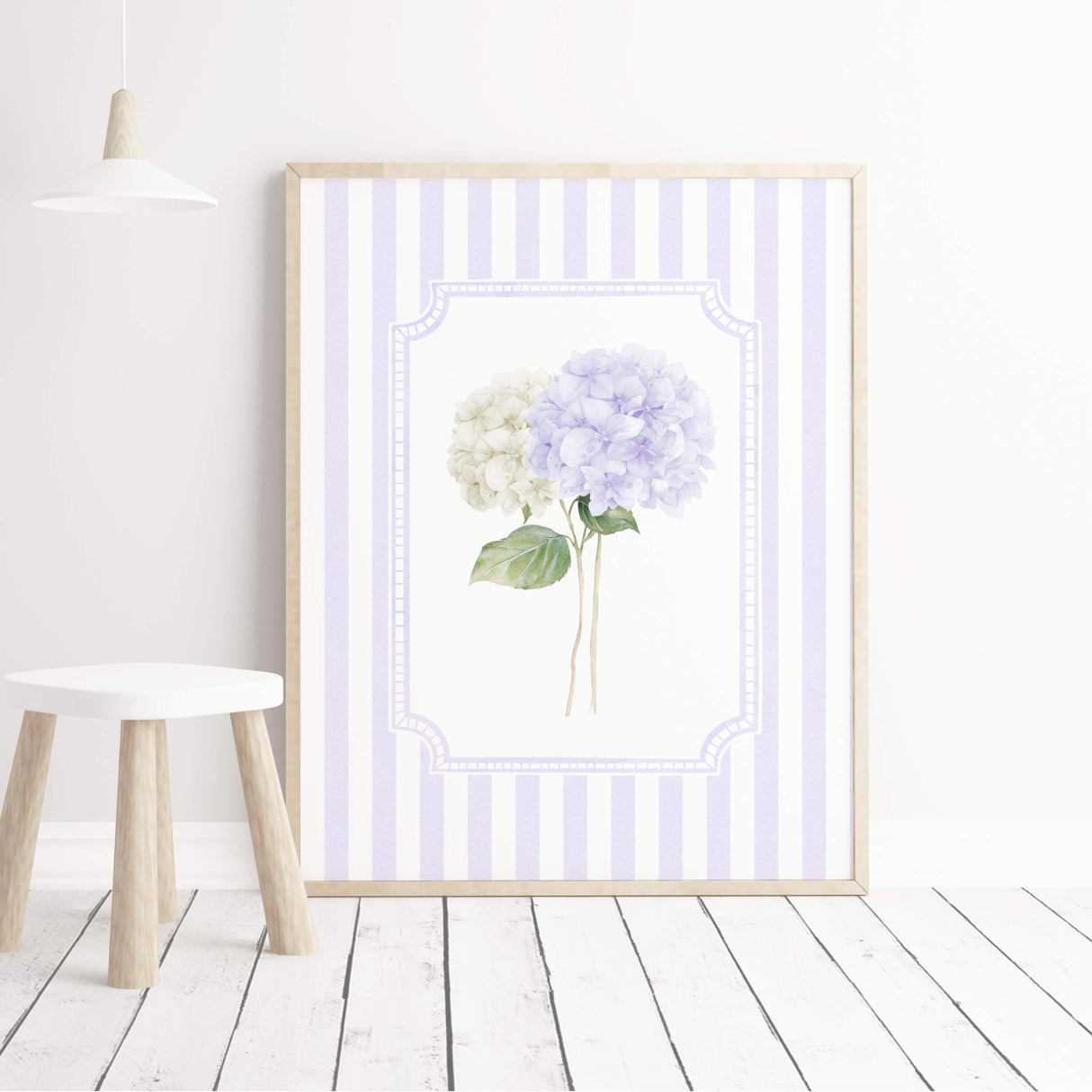 Elegant floral wall art botanical hydrangea watercolor prints printable decor