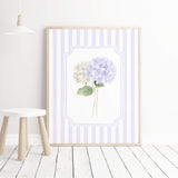 Elegant floral wall art botanical hydrangea watercolor prints printable decor