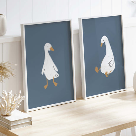 Fun and quirky digital goose prints pack for kids bedroom design

