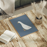 Digital download bundle of white goose wall art prints for boho or modern decor

