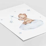 Teddy Bear Nursery Prints  - Light Blue - Set of 3