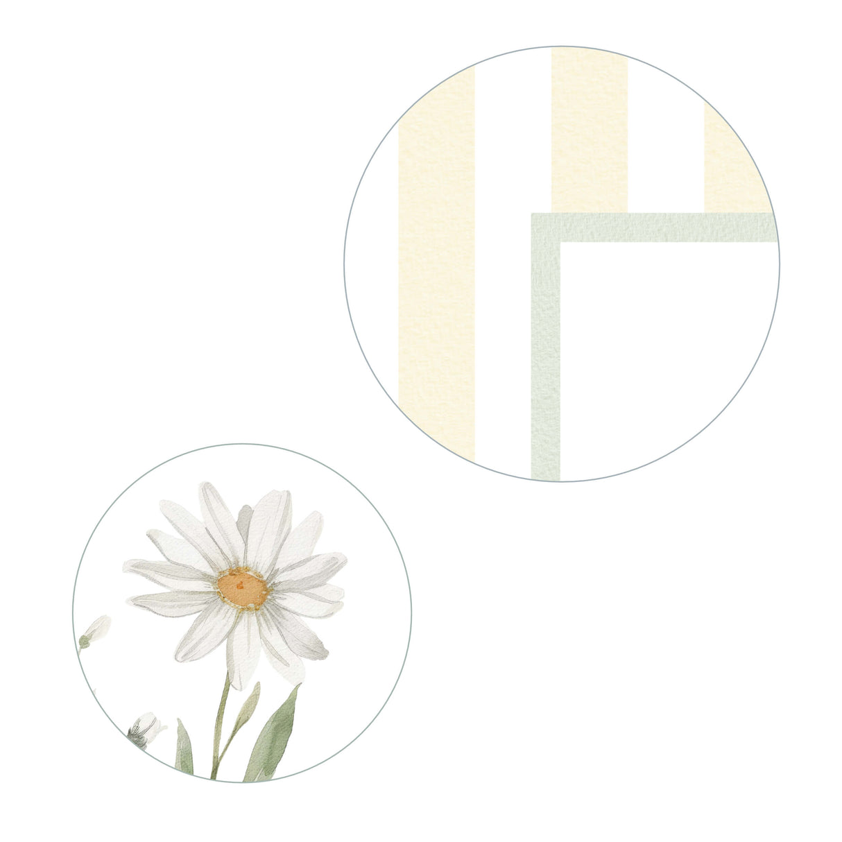 Modern rustic daisy floral artwork for nursery kitchen or hallway printable pastel decor

