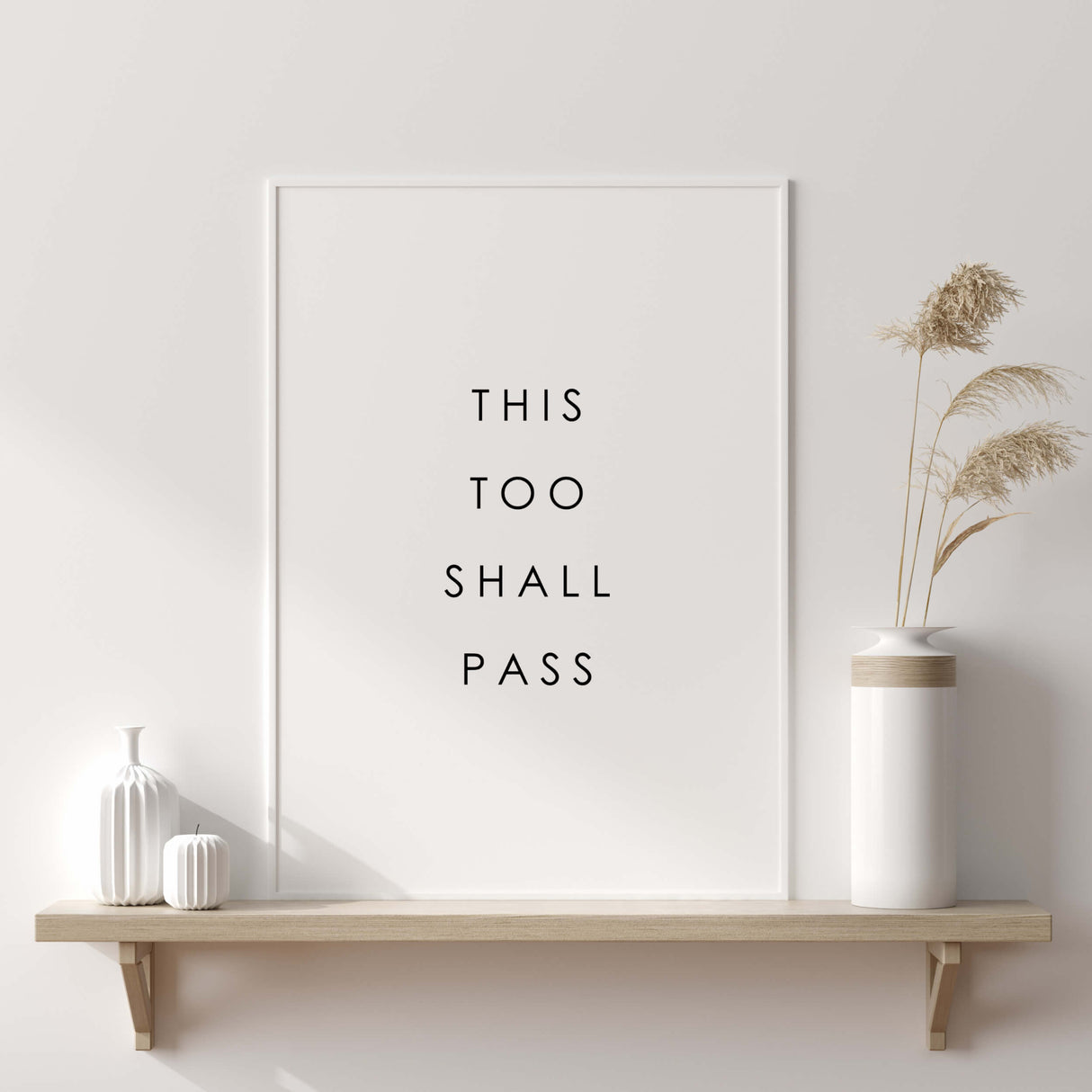 this to shall pass quote print for quote minimalist home decor