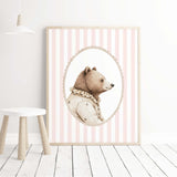 Set of 3 animal nursery digital prints perfect for blush pink woodland baby room decor and kids printable wall art