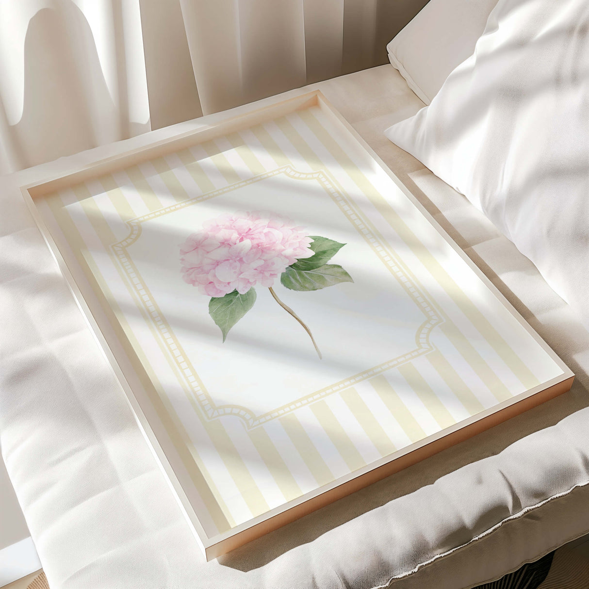 Summer spring hydrangea flower wall art printable botanical artwork for gallery wall