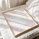 Blush pink flower nursery decor printable with romantic baby quote and bow illustration perfect for baby girl bedroom wall art.