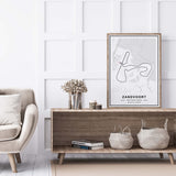 F1 Zandvoort - Netherlands circuit map print for minimal home decor