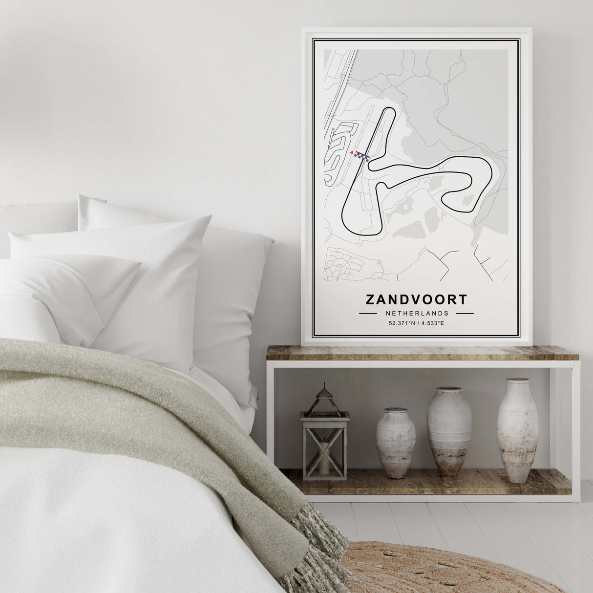 Formula 1 Zandvoort circuit map print for minimal home decor
