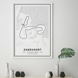 F1 Zandvoort circuit map print for minimal home decor