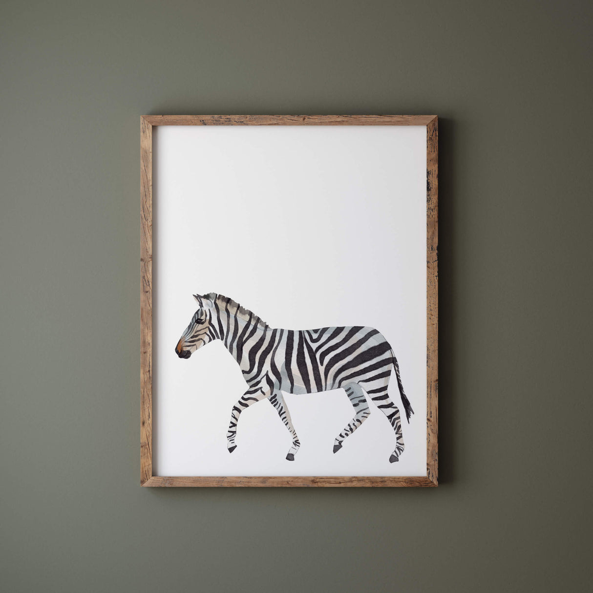 Watercolor zebra  print in neutral colors print for gender neutral nursery ideas and decor, boys room decor, girls room decor, boho nursrey decor, elegant nursery decor.