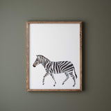 Watercolor zebra  print in neutral colors print for gender neutral nursery ideas and decor, boys room decor, girls room decor, boho nursrey decor, elegant nursery decor.